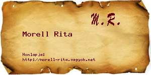 Morell Rita névjegykártya